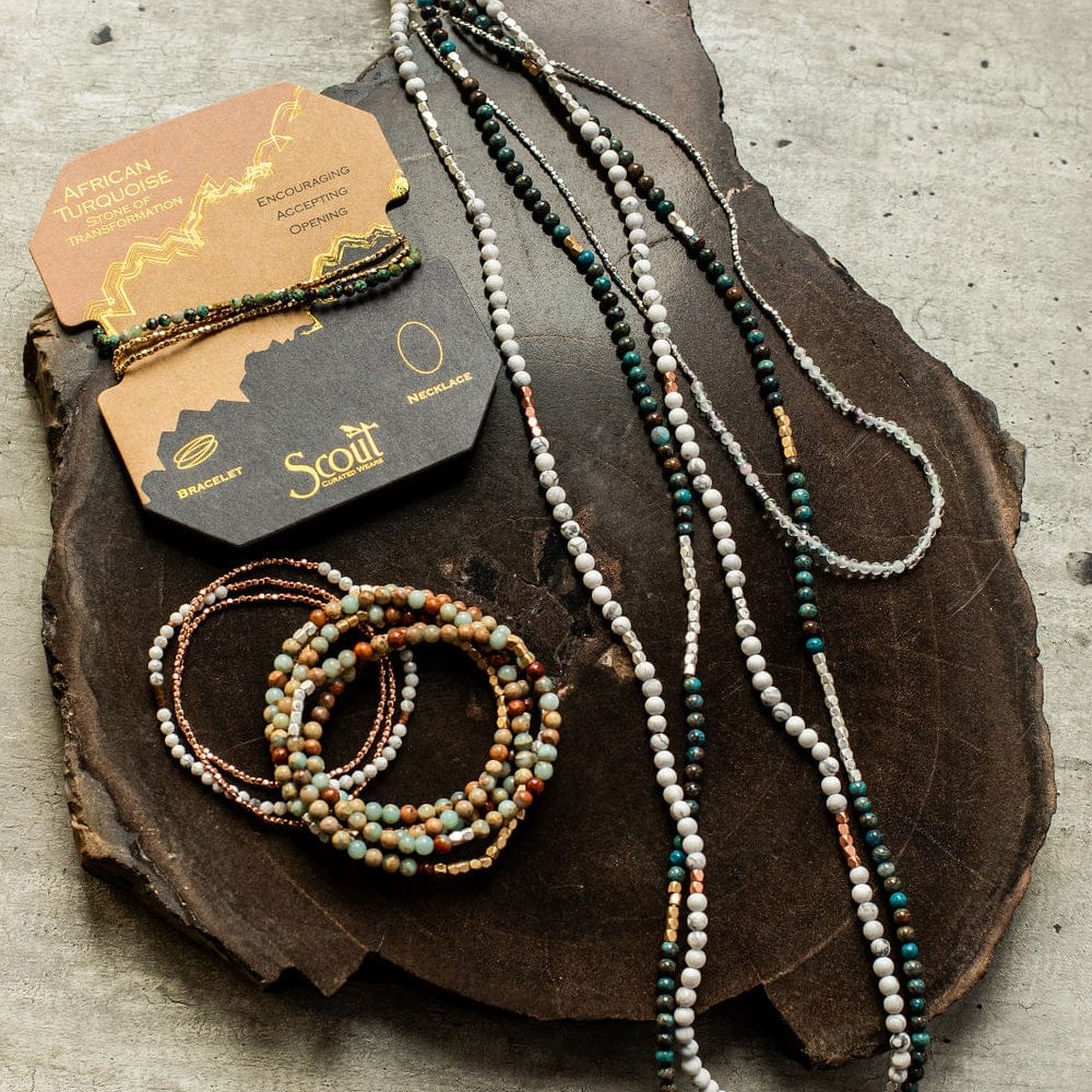 Scout Curated Wears Stone Wrap - Black Network Agate