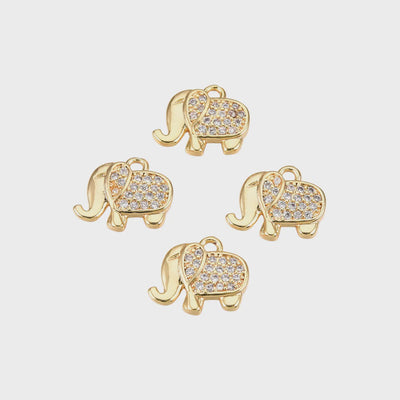 Pave Elephant Charm