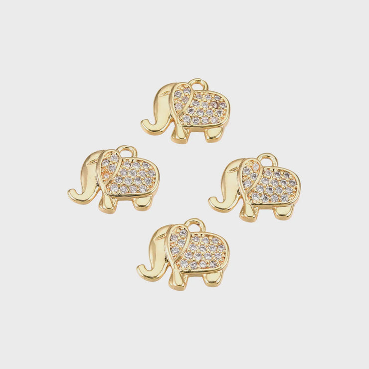 Pave Elephant Charm