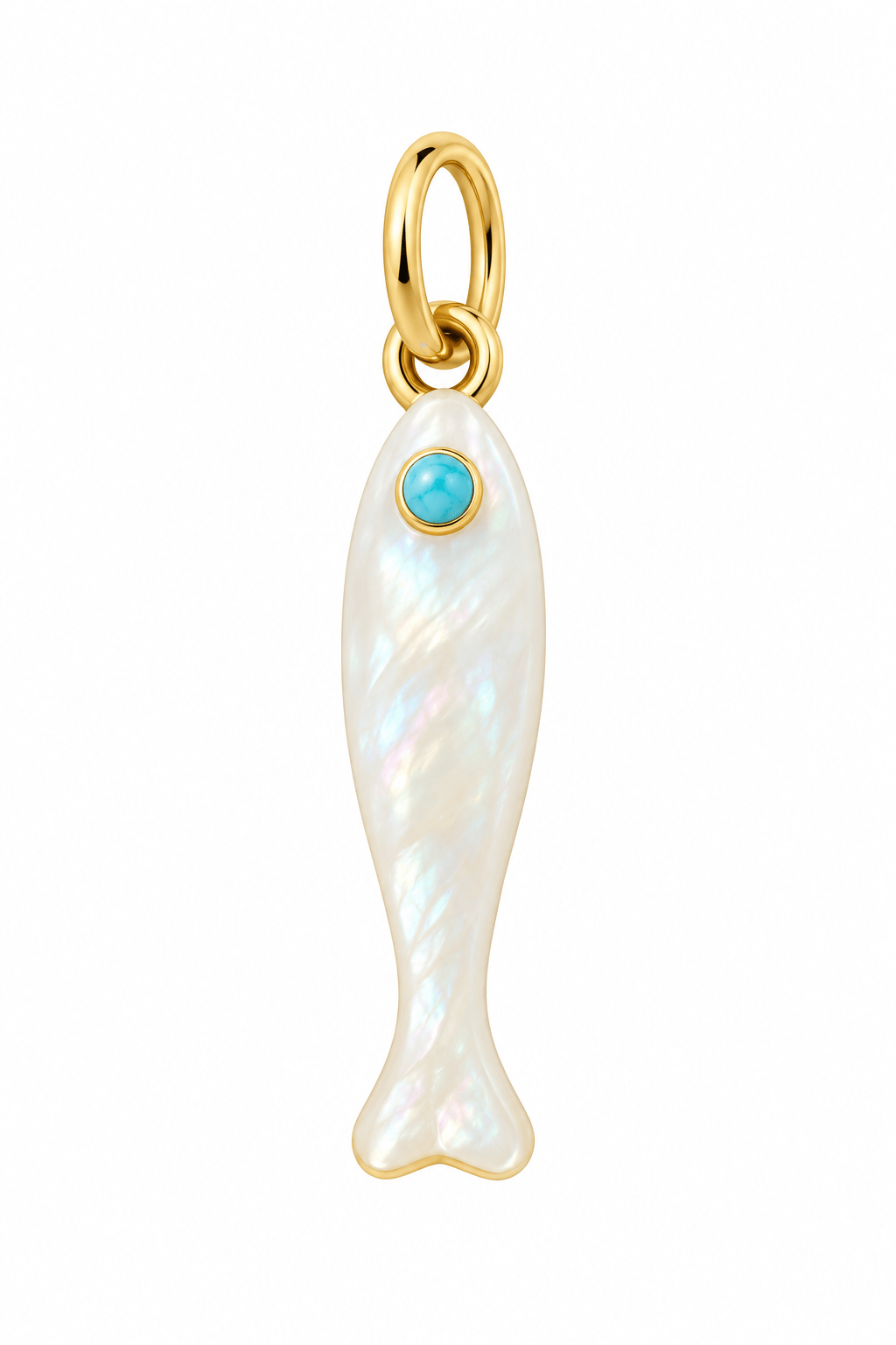 Pearly Reef Fish Pendant 18kt Gold-Plated Pearly Fish Statement Pendant | The Red Owl Pendant Bar