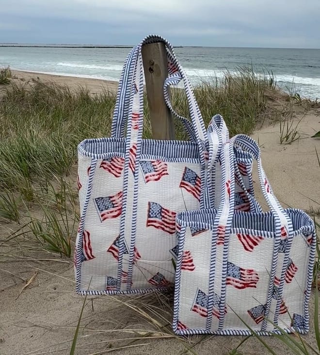 Coastal Quilted Carryall Tote