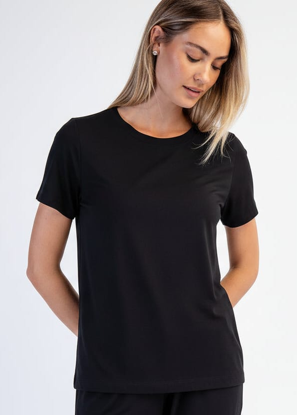 Cloud Nine  Black Short Sleeve Top