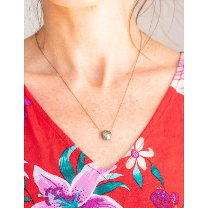 Pyrite Gemstone Necklace - You Are Amazing