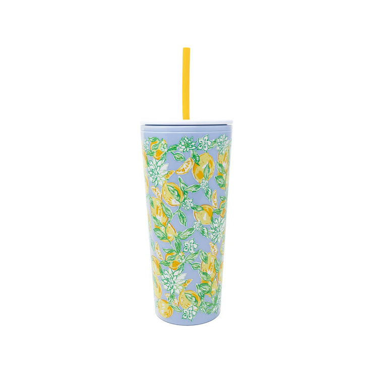 Lilly Pulitzer Make Lemonade Tumbler with Straw