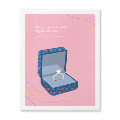 Everything In The World Began With A Yes Wedding Shower Card