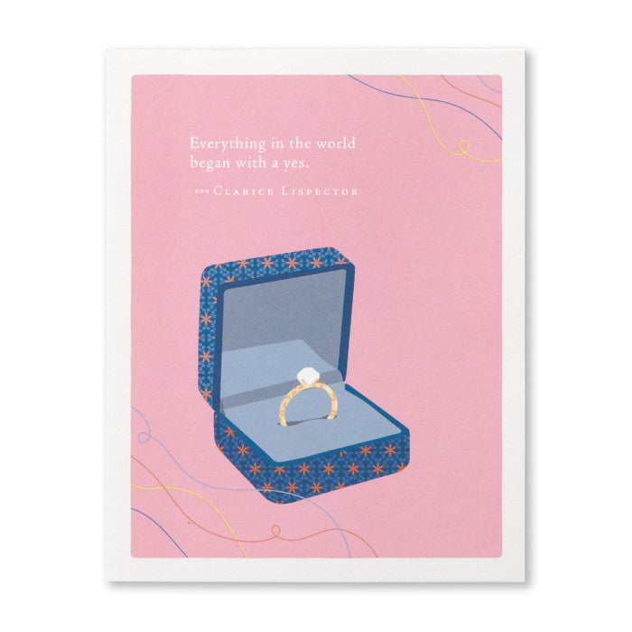 Everything In The World Began With A Yes Wedding Shower Card
