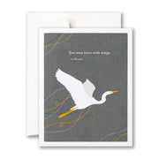 You Were Born With Wings Graduation Card