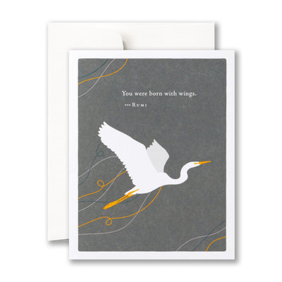You Were Born With Wings Graduation Card