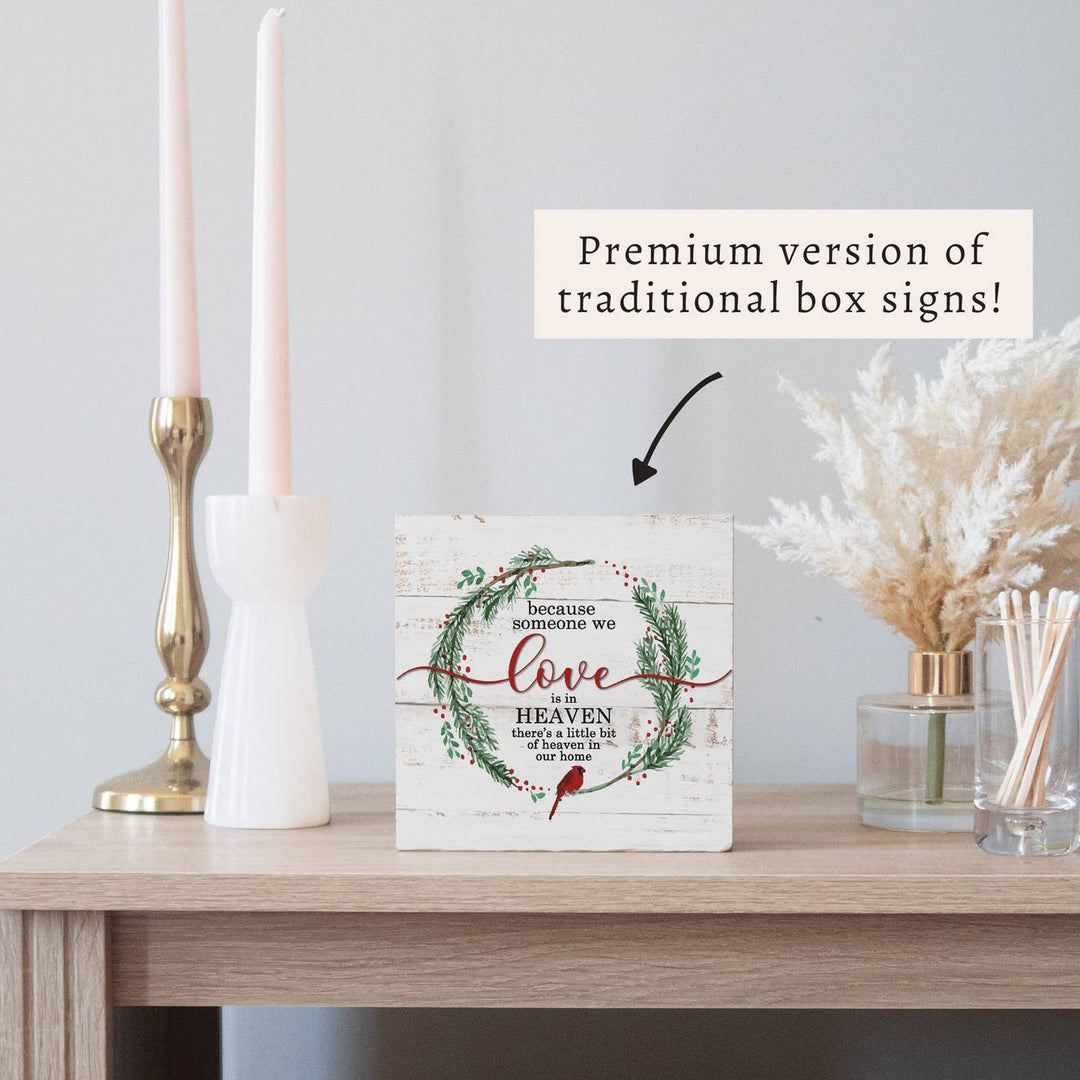 Holiday Heaven in Our Home Wooden Block Heaven in Our Home Cardinal Remembrance Wooden Block Home