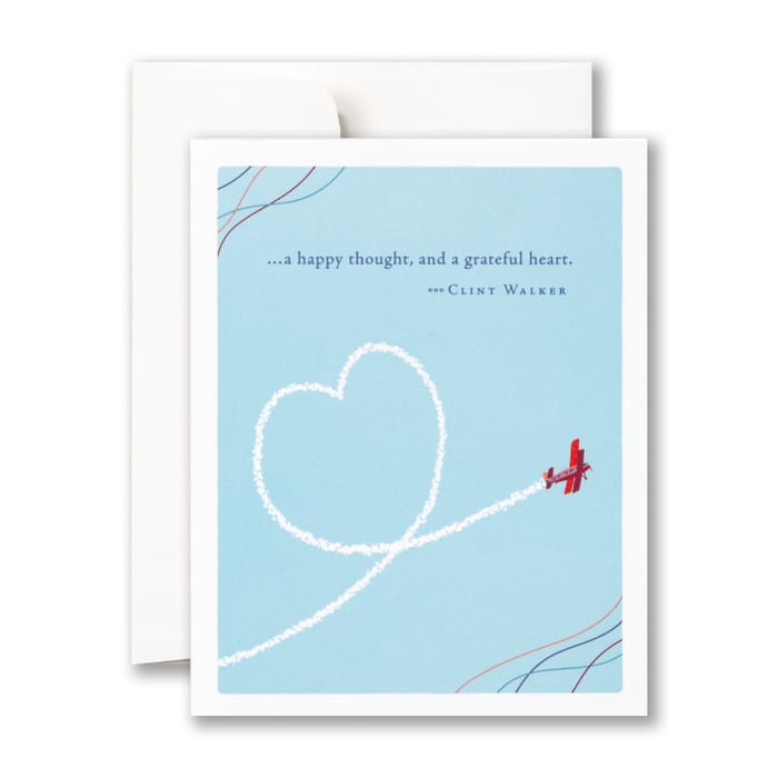 A Happy Thought and a Grateful Heart Thank You Card