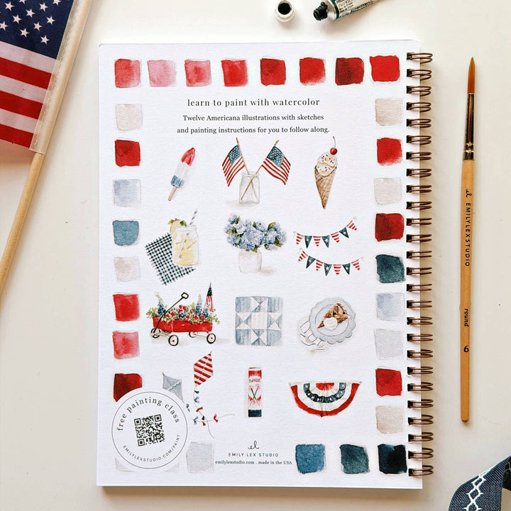 Emily Lex Studio Watercolor Americana Workbook