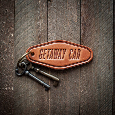 Getaway Car Leather Keychain