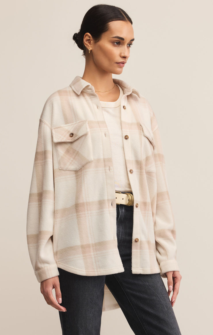 Hiker Two Toned Fleece Jacket in Smokey