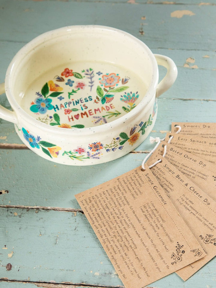 Artisan Dip Crock | Ceramic Hostess Gift Dip Bowl Set