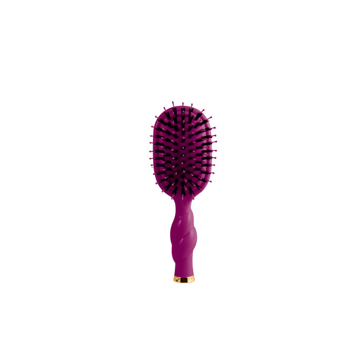 Teleties Mini Boar Bristle Hair Brush - Mulberry