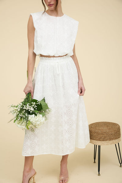 White Eyelet Celebration Set
