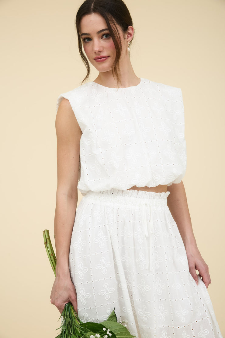 White Eyelet Celebration Set
