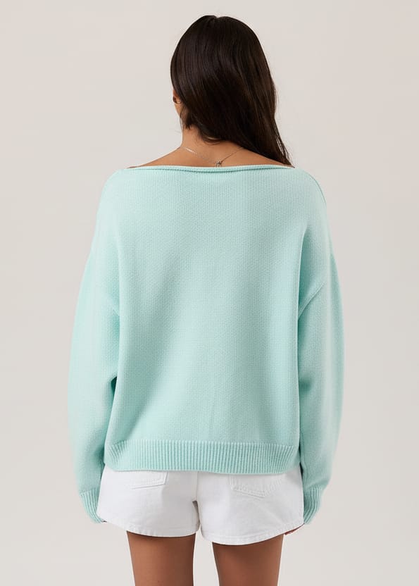 Regatta Sailboat Sweater in Mint