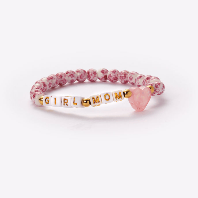 Holy Water Girl Mom Heart Stretch Bracelet