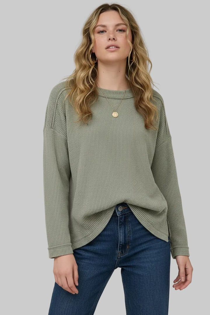 Soft Lines Bay Leaf Crew Top