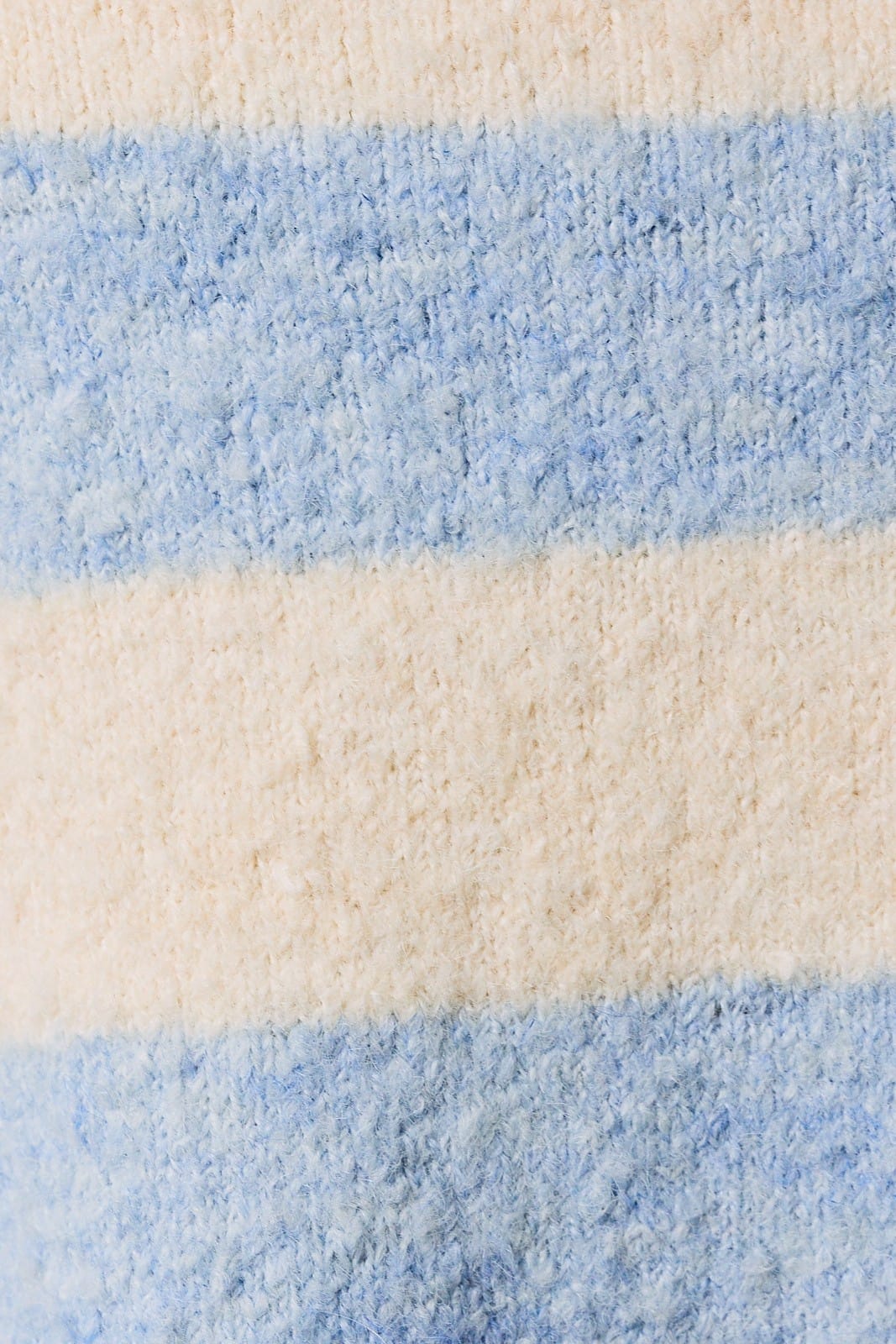 Blue Skies Striped Mock Neck Cardigan – Cream &amp; Light Blue Blue Skies Striped Mock Neck Cardigan – Cream &amp; Light Blue Tops