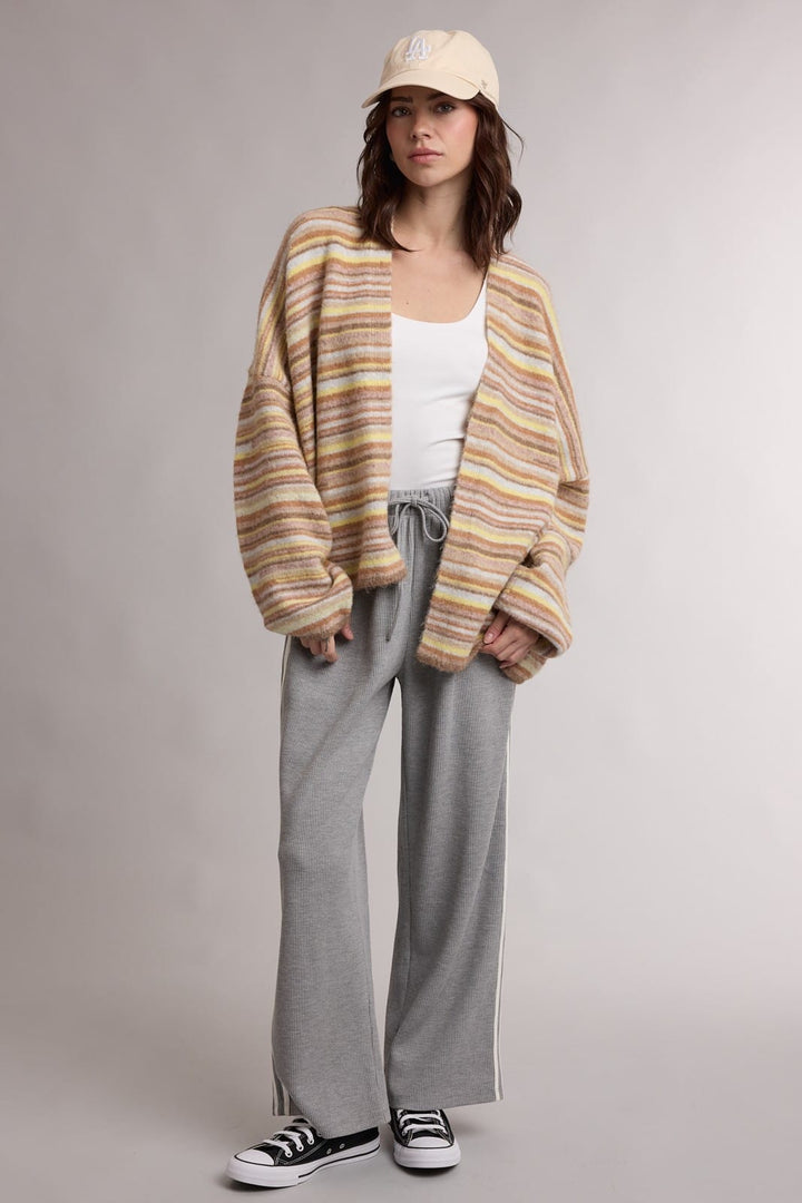 Chasing Fall Striped Cardigan