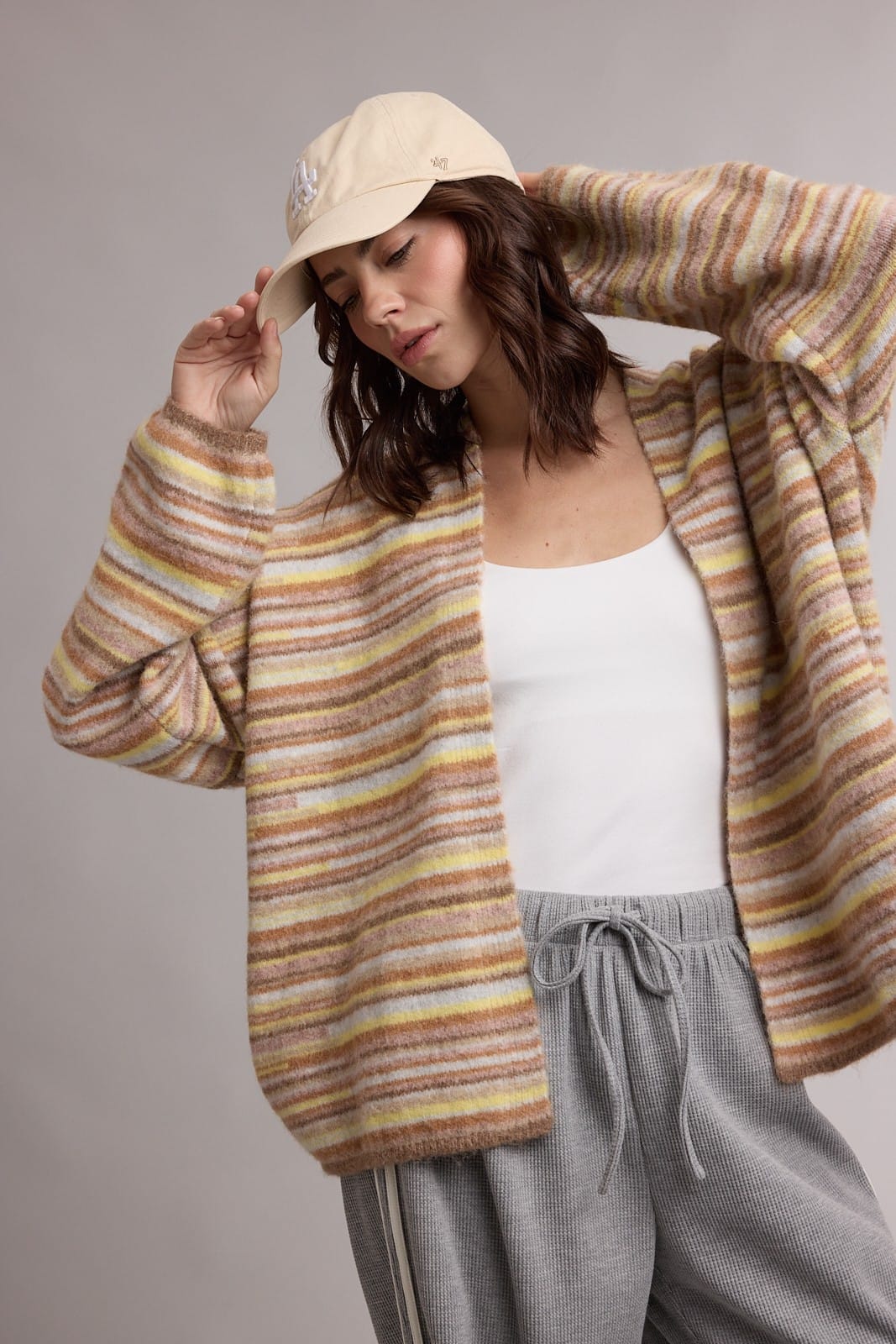 Chasing Fall Striped Cardigan
