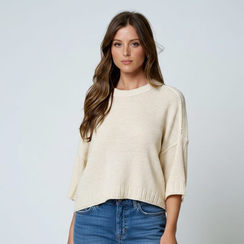 Maren Drop Shoulder Knit Sweater