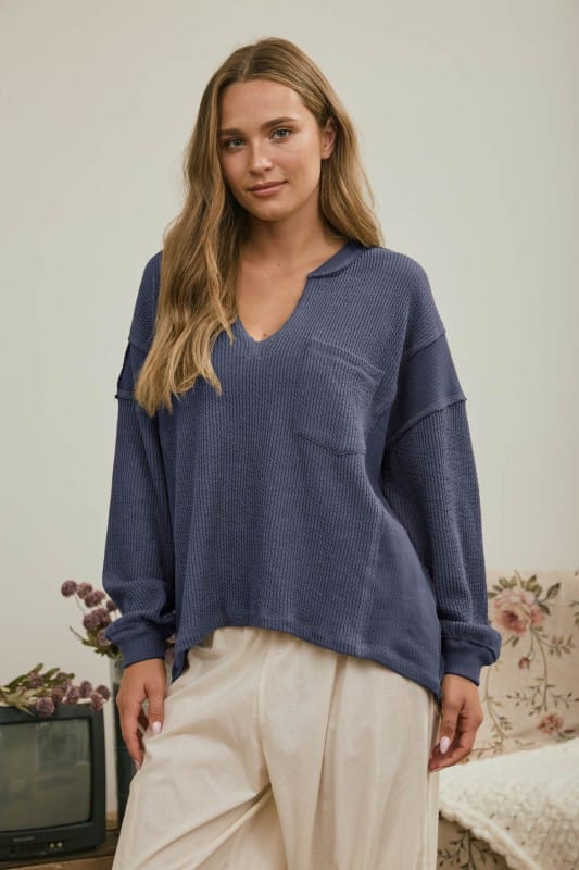Juniper Raw Edge Knit Top