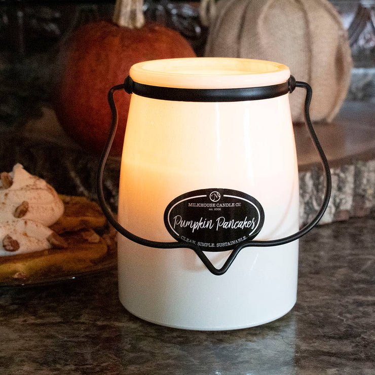 Milkhouse Butter Jar Candle 22 oz - Pumpkin Pancakes