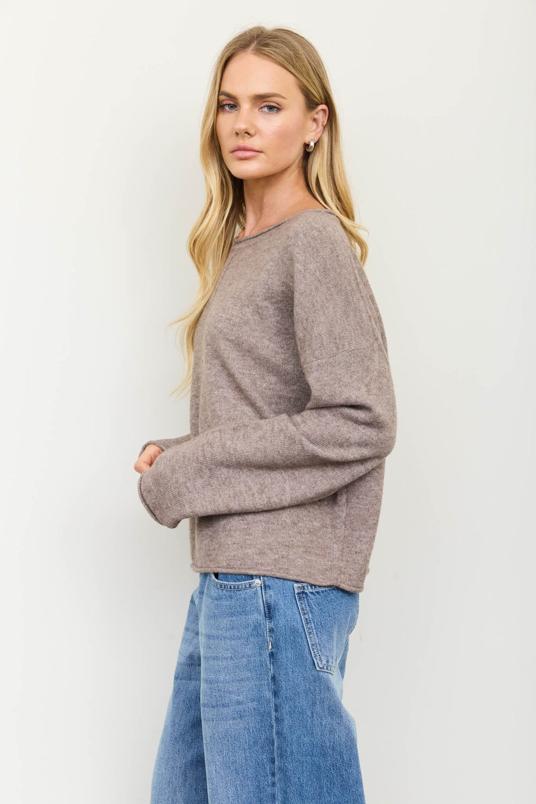 Always Cozy Rolled Neck Sweater Always Cozy Rolled Neck Sweater | Relaxed Wool Blend Tops
