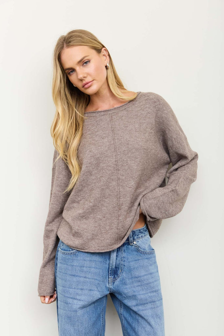 Always Cozy Rolled Neck Sweater Always Cozy Rolled Neck Sweater | Relaxed Wool Blend Tops