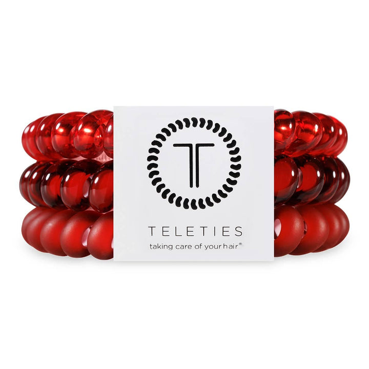 Teleties Small Hair Ties Set TELETIES Small Hair Ties Set | 3-Pack Strong-Grip Ties Red Carpet Ready Accessories