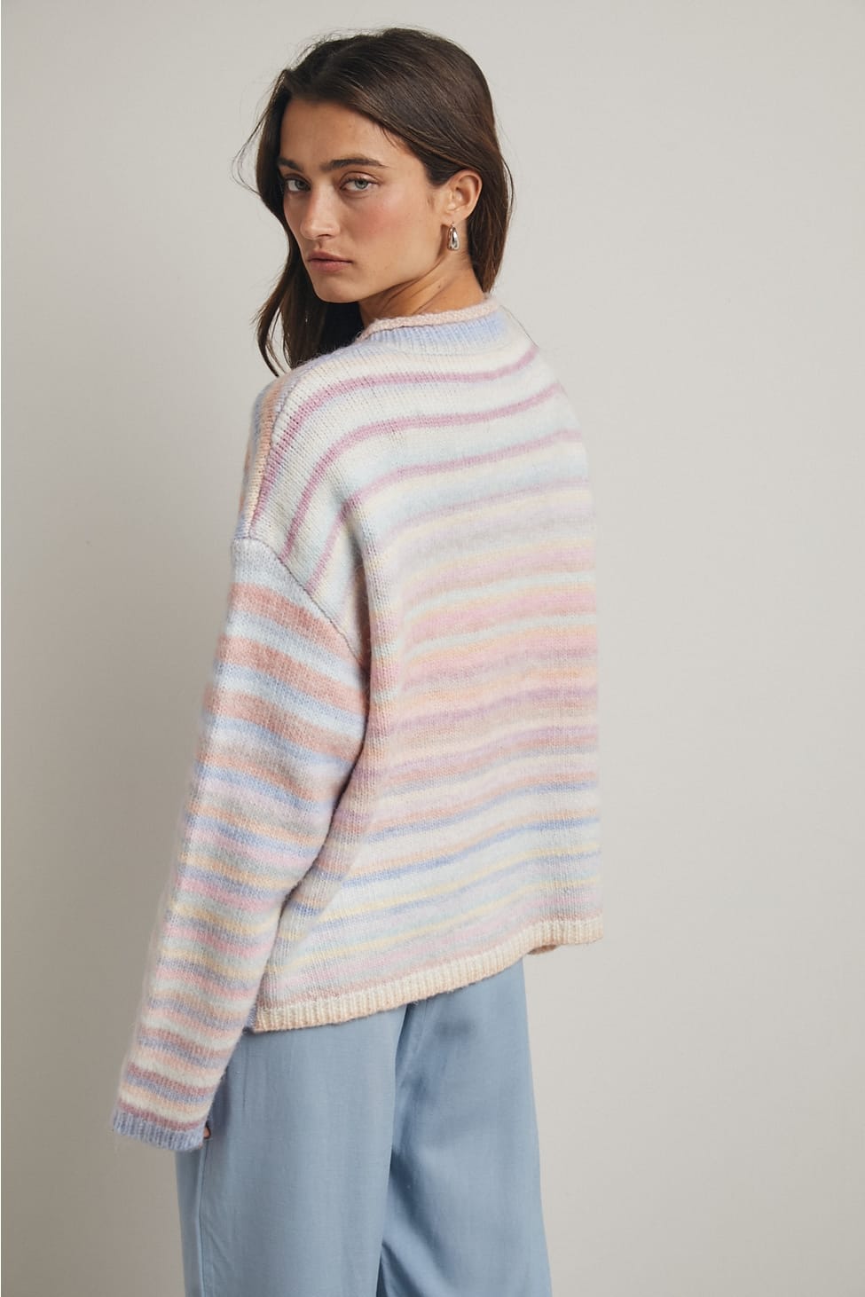 Piper Multicolor Striped Button-Up Cardigan Piper Multicolor Striped Button-Up Cardigan Tops