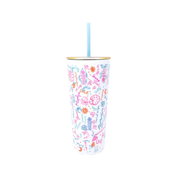 Lilly Pulitzer Summer Serenade Tumbler with Straw