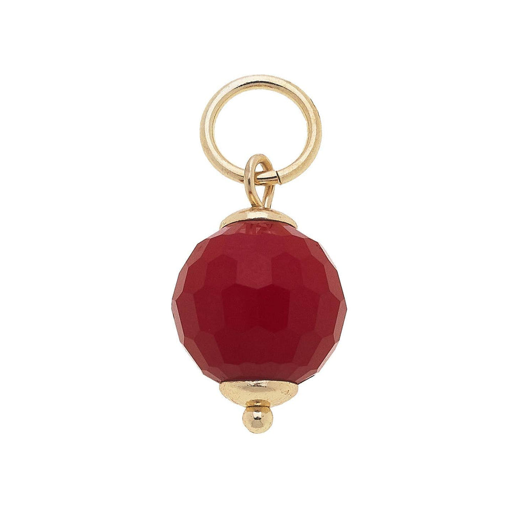 Resin Bead Charm Resin Bead Charm | 18K Gold-Plated Colorful Charm Red