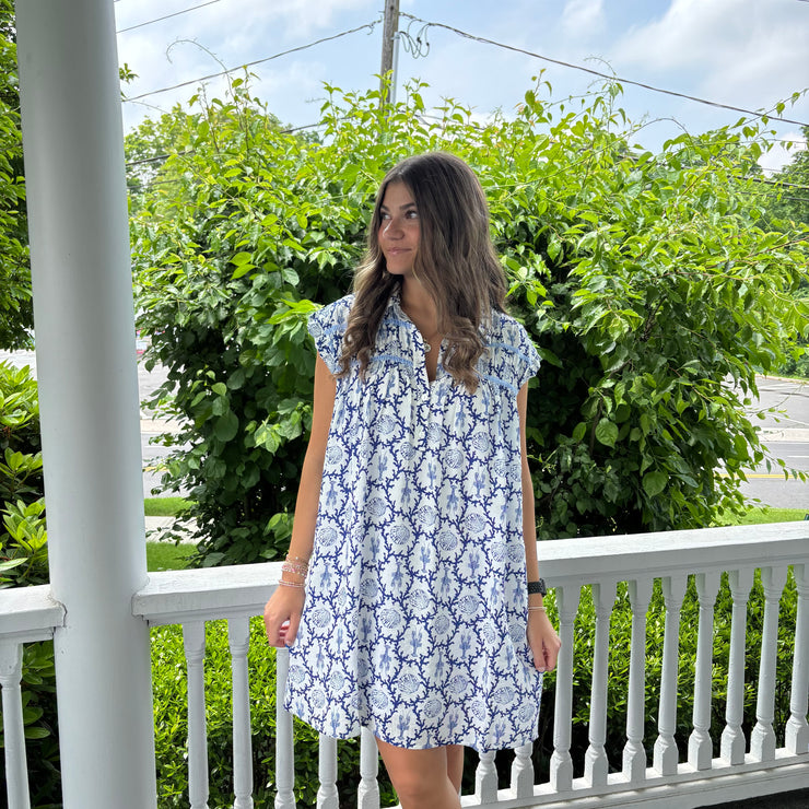 Shell Seeker Flutter Sleeve Dress