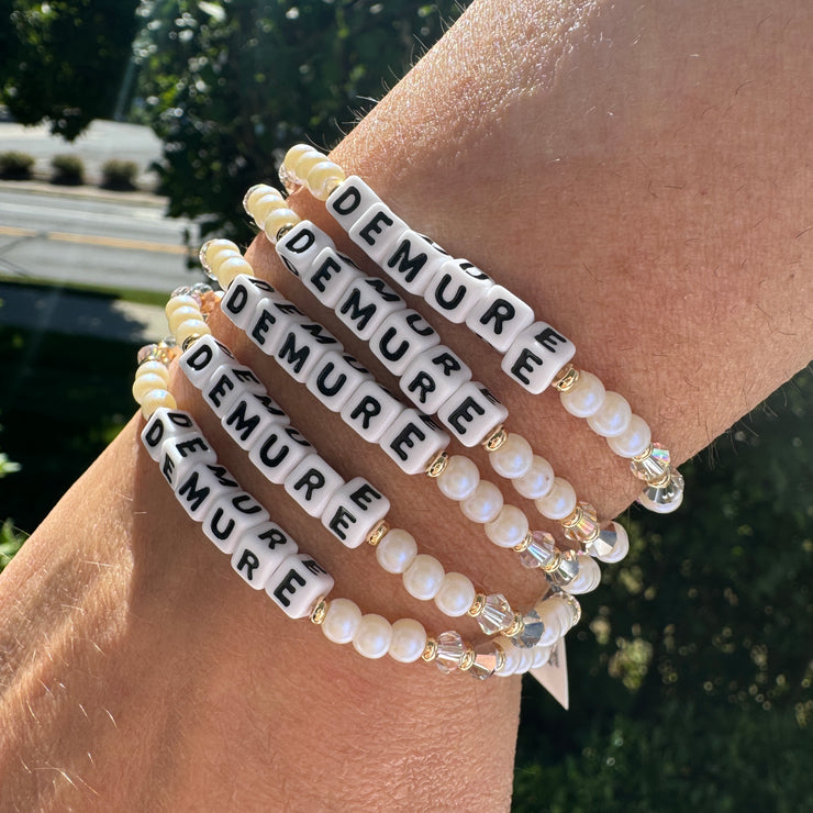 Little Words Project Demure Custom Bracelet