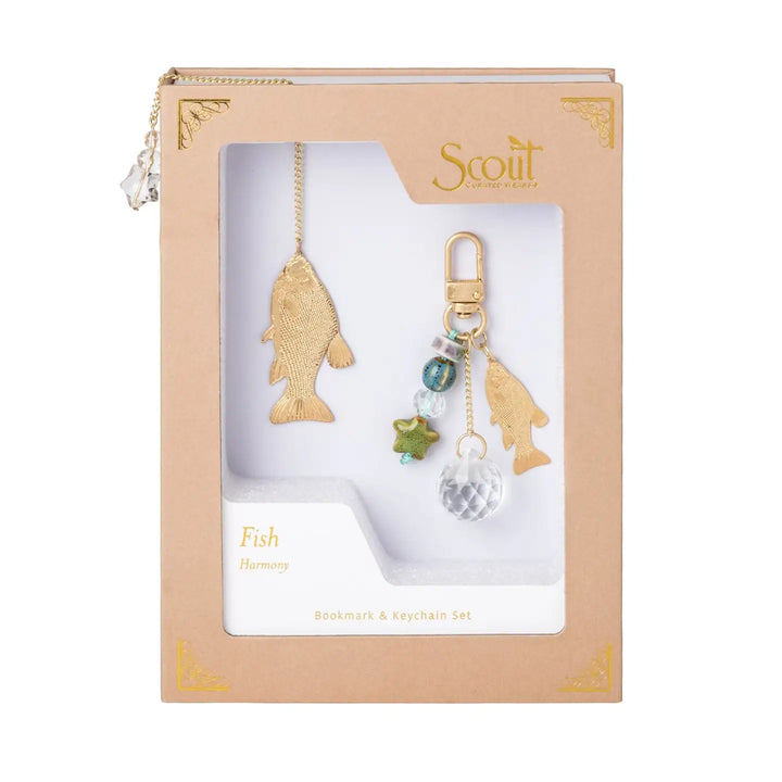 Bookmark &amp; Keychain Set - Fish/Harmony Fish Harmony Bookmark &amp; Keychain Gift Set Accessories