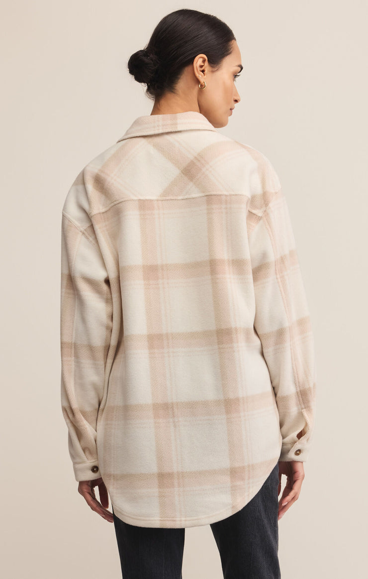 Hiker Two Toned Fleece Jacket in Smokey
