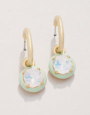 Spartina 449 Clara Drop Hoop Earrings White Opal