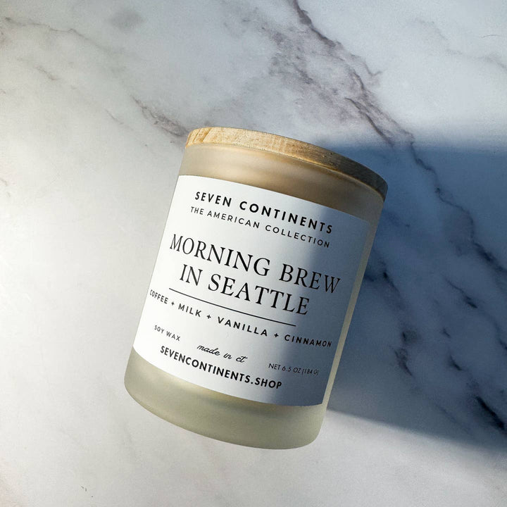 Seven Continents Morning Brew in Seattle Coffee Candle