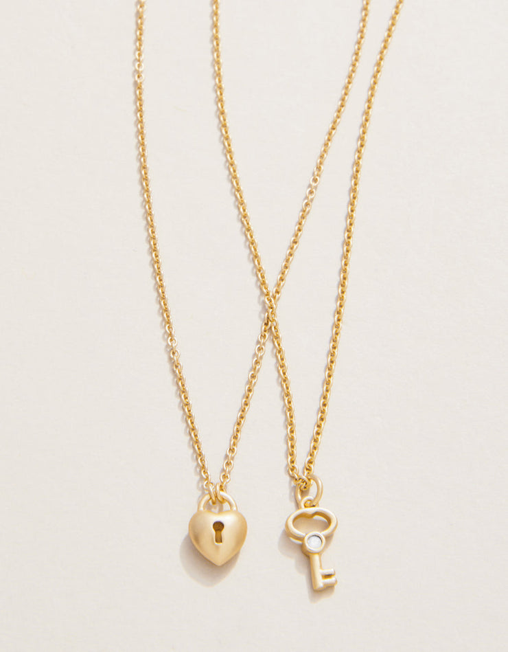 Spartina 449 Sea La Vie Best Friends/Heart Key 2 Piece Necklace Set