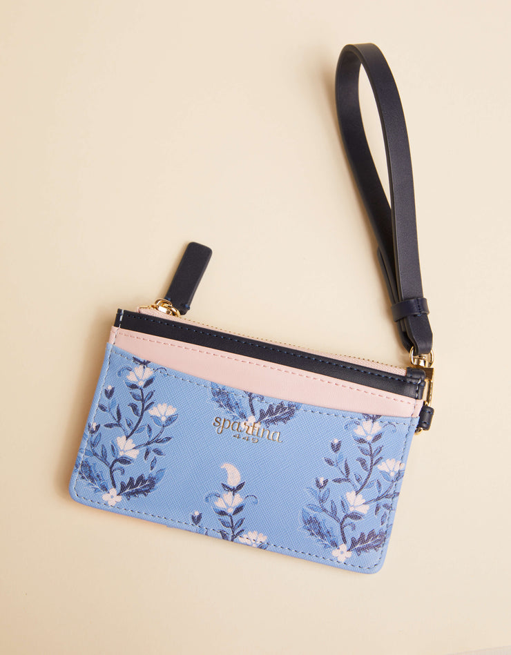 Spartina 449 Slimcard Coinpurse Ogeechee Blossom Blue