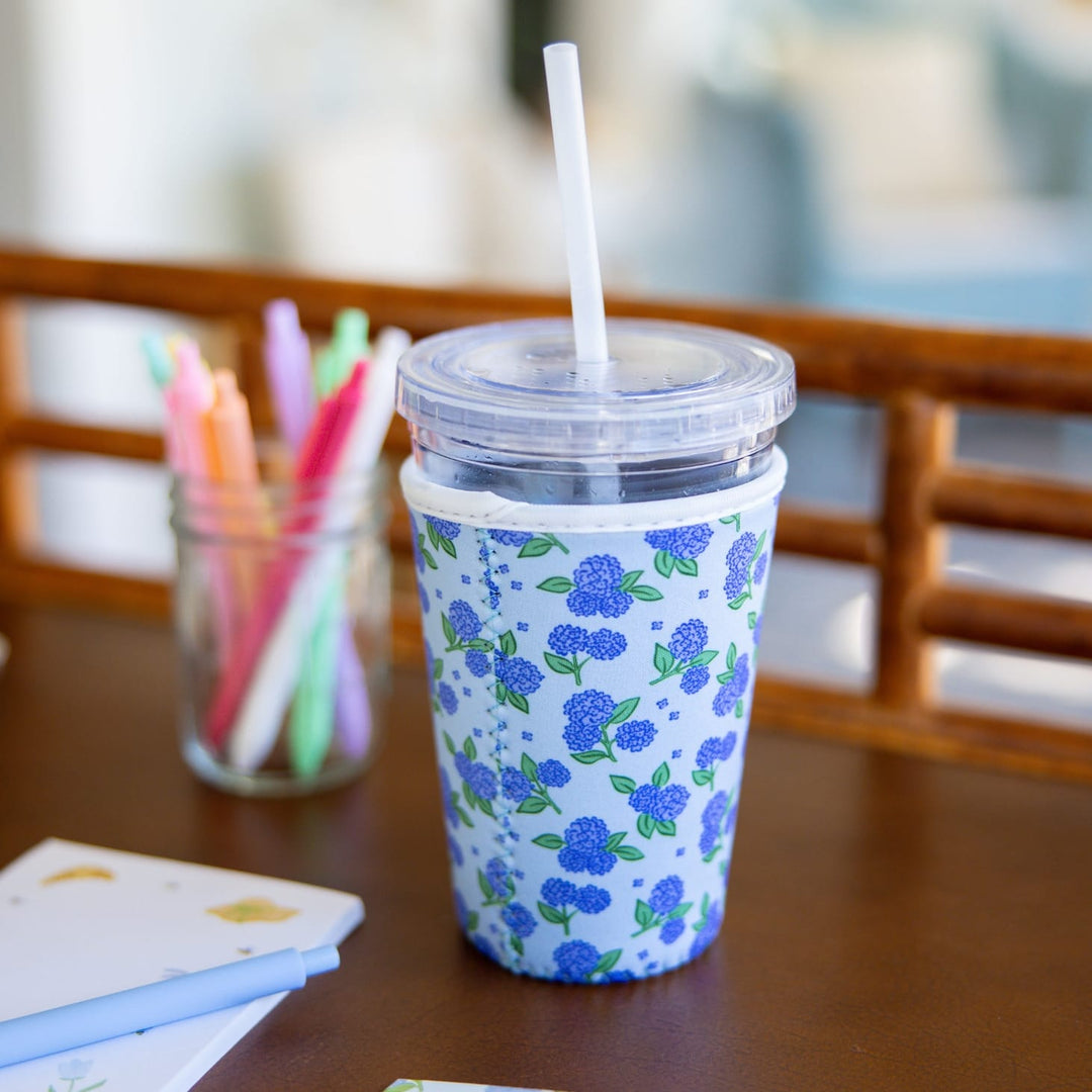Blue Hydrangeas Reusable Coffee Sleeve