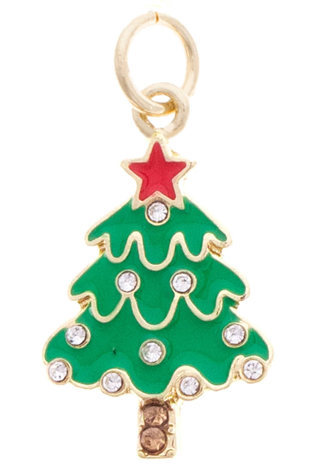 Christmas Tree Charm Christmas Tree Charm | Rhinestone &amp; Enamel Holiday Charm Charms