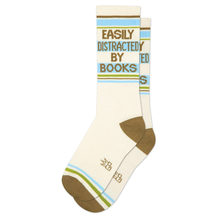 Distracted By Books Premium Cotton Gym Socks