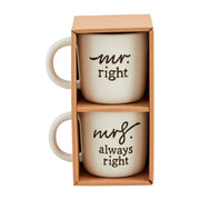 Mr Right & Mrs Always Right Mug Set
