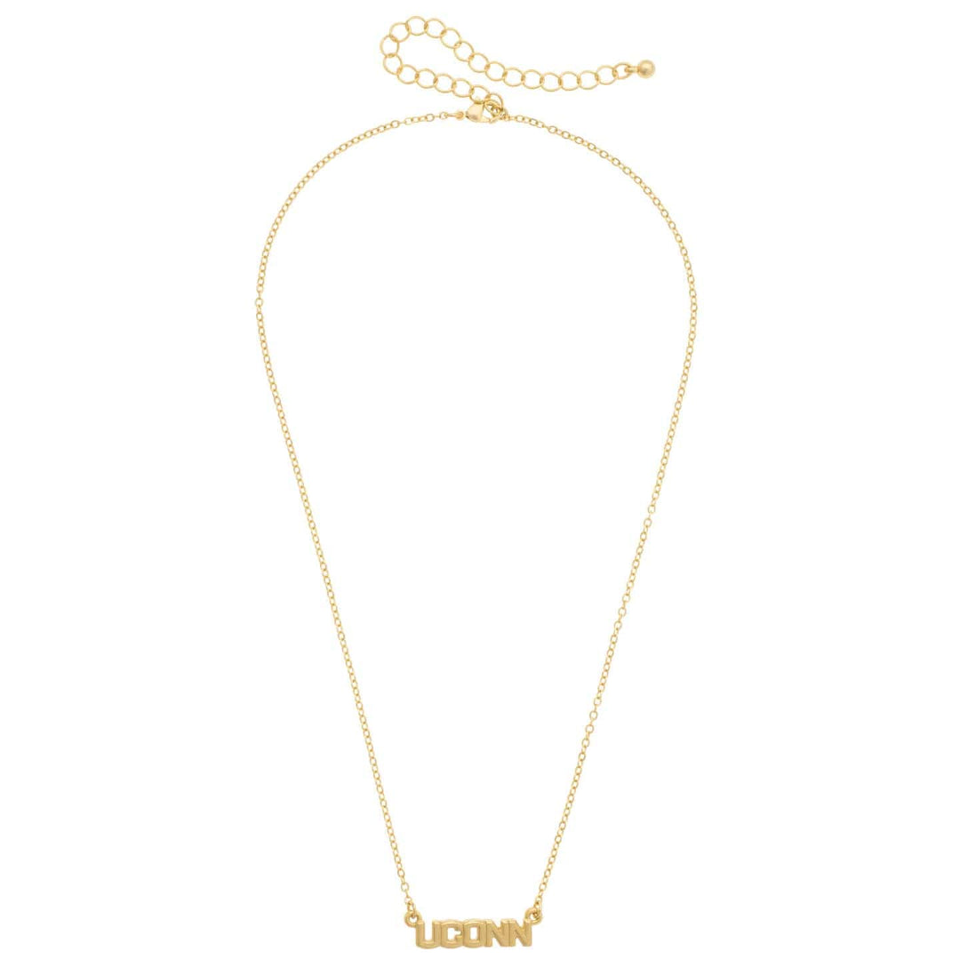 PREORDER: UCONN Connecticut Huskies 24k Gold Plated Pendant Necklace