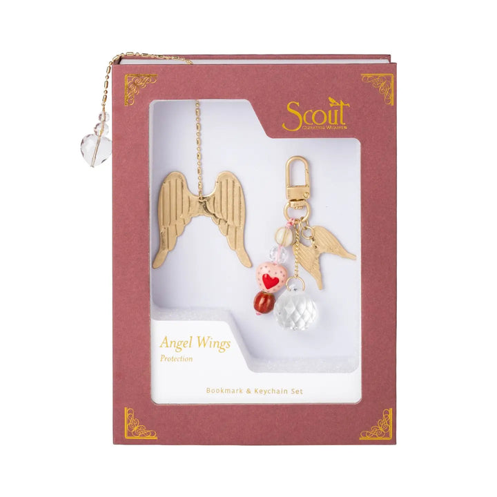 Bookmark &amp; Keychain Set - Angel Wings/Protection